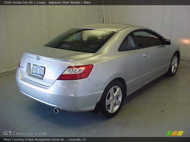 Alabaster Silver Metallic / Black 2008 Honda Civic EX-L Coupe