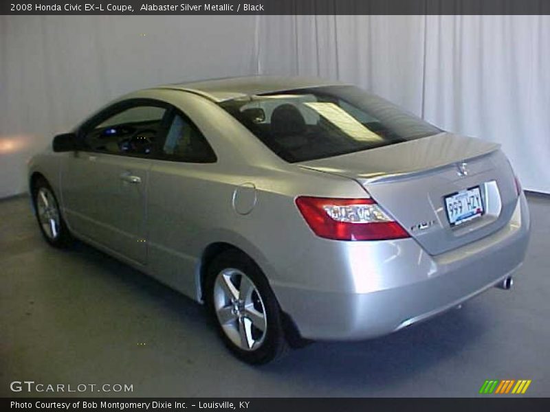 Alabaster Silver Metallic / Black 2008 Honda Civic EX-L Coupe