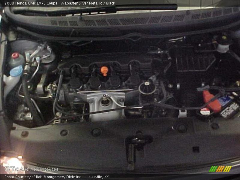 Alabaster Silver Metallic / Black 2008 Honda Civic EX-L Coupe