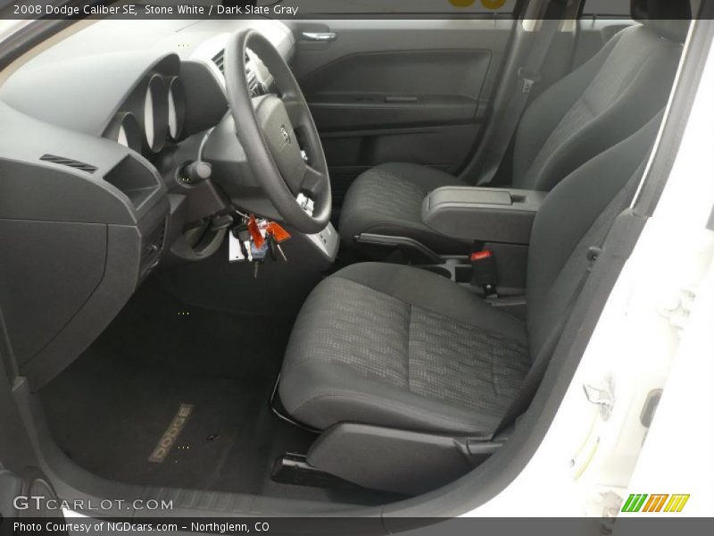 Stone White / Dark Slate Gray 2008 Dodge Caliber SE
