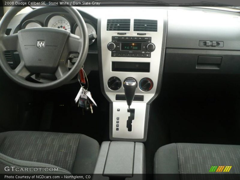 Stone White / Dark Slate Gray 2008 Dodge Caliber SE