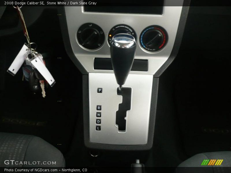 Stone White / Dark Slate Gray 2008 Dodge Caliber SE