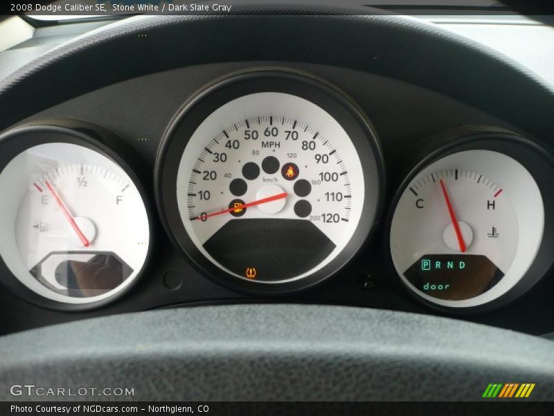 Stone White / Dark Slate Gray 2008 Dodge Caliber SE