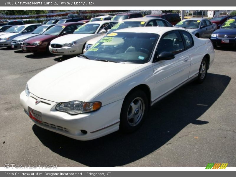 White / Ebony Black 2003 Chevrolet Monte Carlo LS