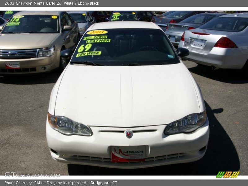 White / Ebony Black 2003 Chevrolet Monte Carlo LS
