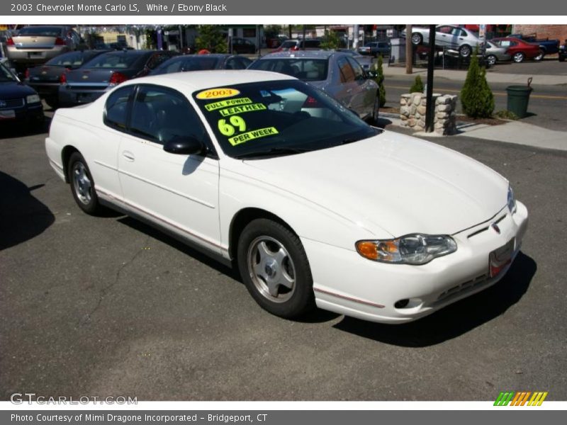 White / Ebony Black 2003 Chevrolet Monte Carlo LS