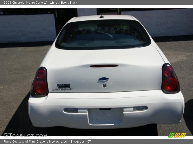 White / Ebony Black 2003 Chevrolet Monte Carlo LS