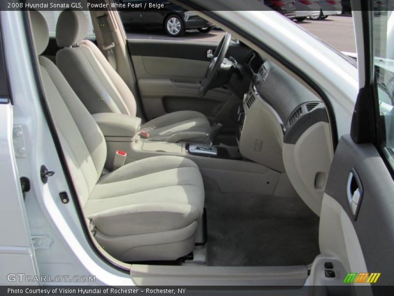 Powder White Pearl / Beige 2008 Hyundai Sonata GLS