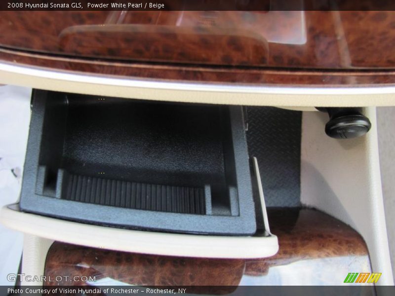 Powder White Pearl / Beige 2008 Hyundai Sonata GLS