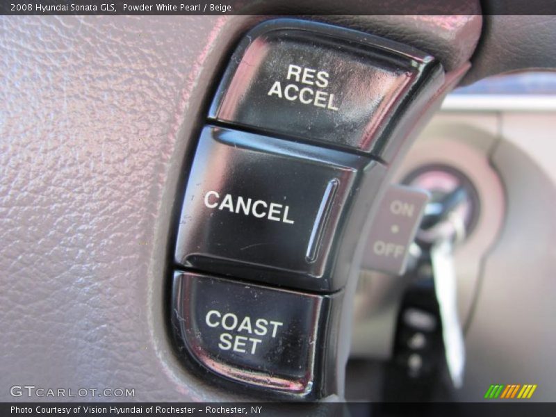 Powder White Pearl / Beige 2008 Hyundai Sonata GLS
