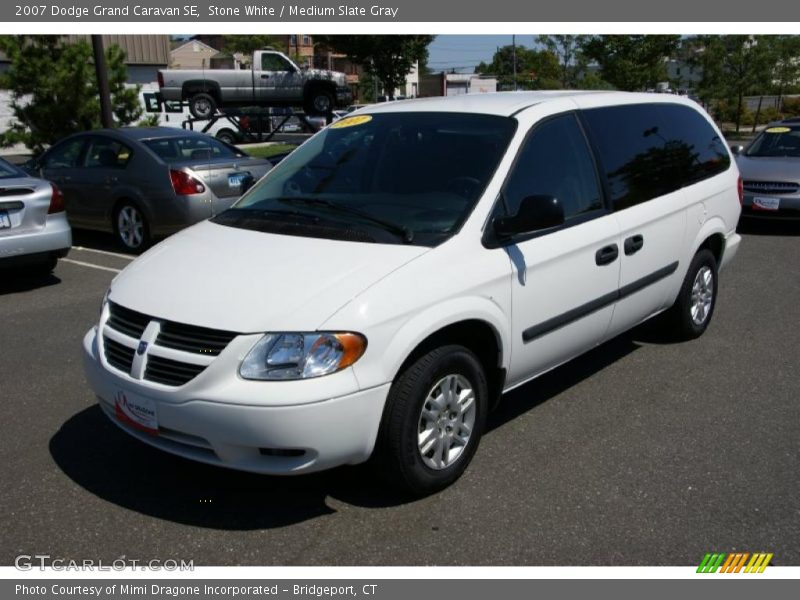 Stone White / Medium Slate Gray 2007 Dodge Grand Caravan SE