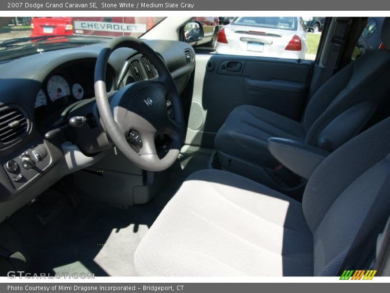 Stone White / Medium Slate Gray 2007 Dodge Grand Caravan SE
