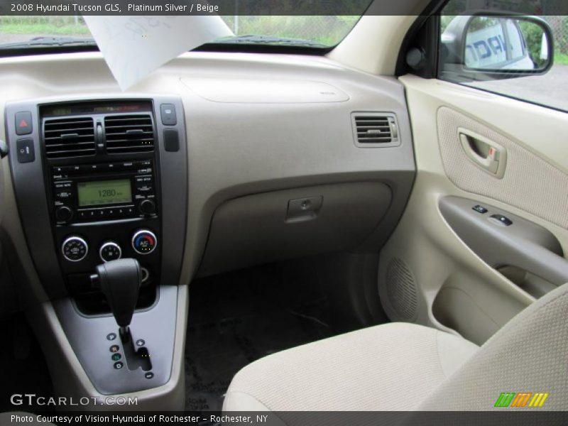 Platinum Silver / Beige 2008 Hyundai Tucson GLS