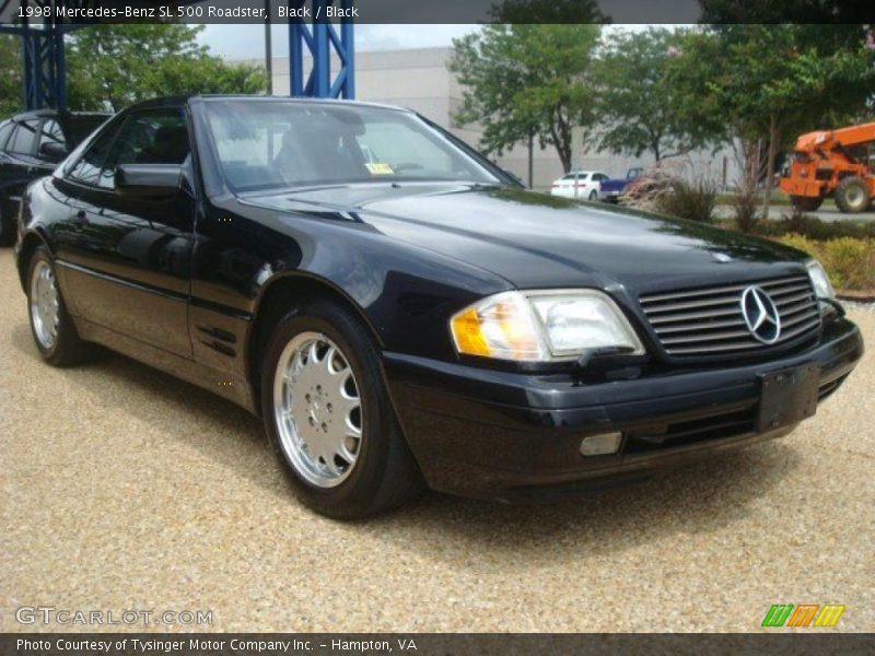 Black / Black 1998 Mercedes-Benz SL 500 Roadster