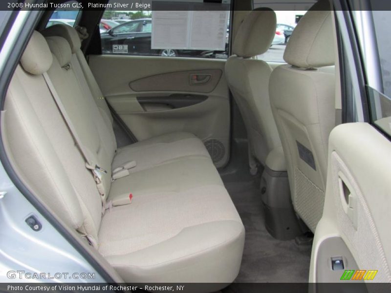 Platinum Silver / Beige 2008 Hyundai Tucson GLS