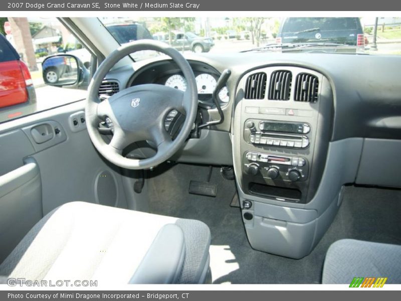 Stone White / Medium Slate Gray 2007 Dodge Grand Caravan SE