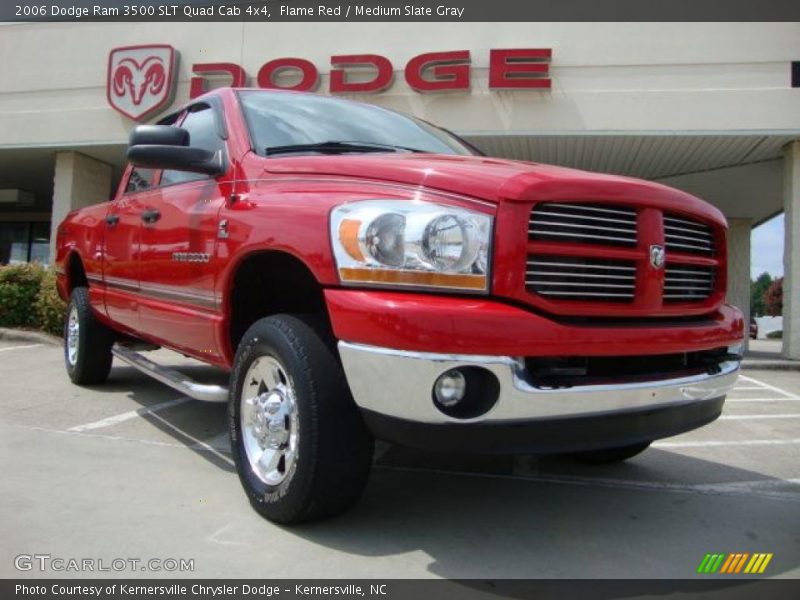 Flame Red / Medium Slate Gray 2006 Dodge Ram 3500 SLT Quad Cab 4x4