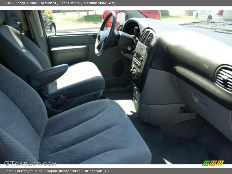 Stone White / Medium Slate Gray 2007 Dodge Grand Caravan SE