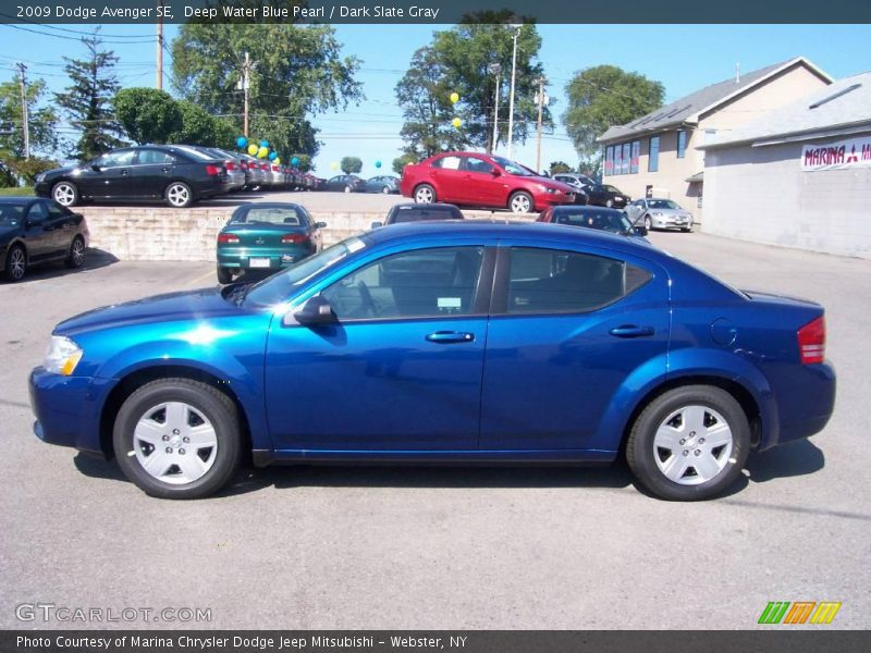 Deep Water Blue Pearl / Dark Slate Gray 2009 Dodge Avenger SE