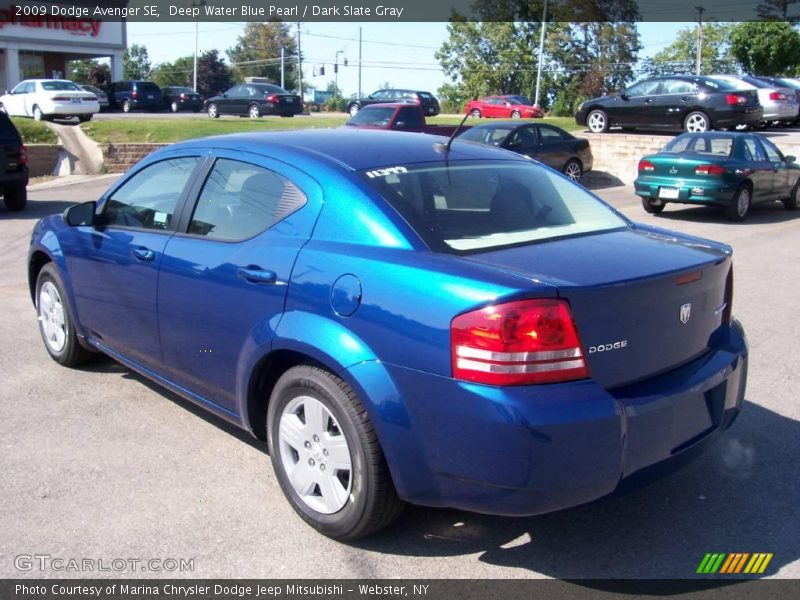 Deep Water Blue Pearl / Dark Slate Gray 2009 Dodge Avenger SE