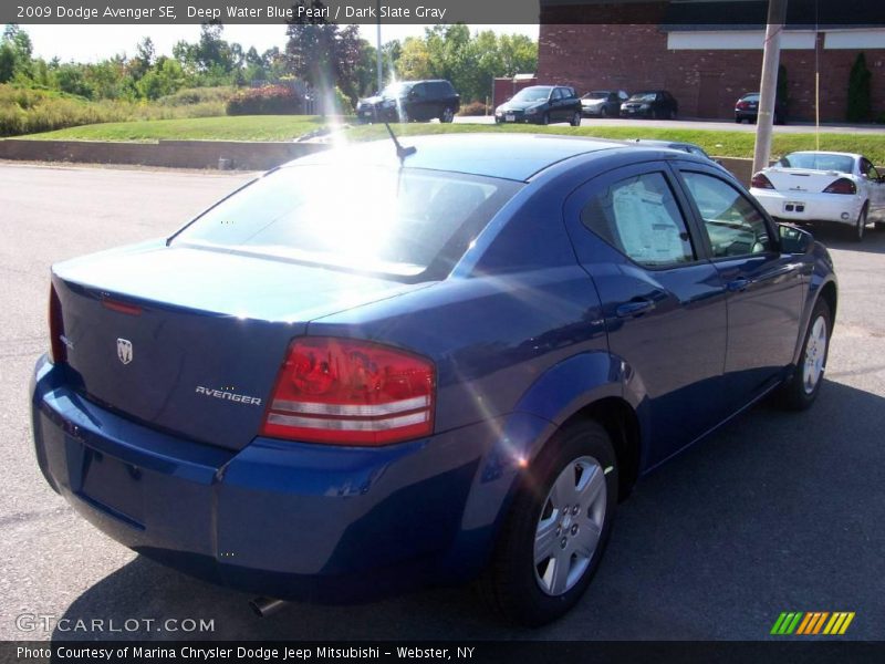 Deep Water Blue Pearl / Dark Slate Gray 2009 Dodge Avenger SE