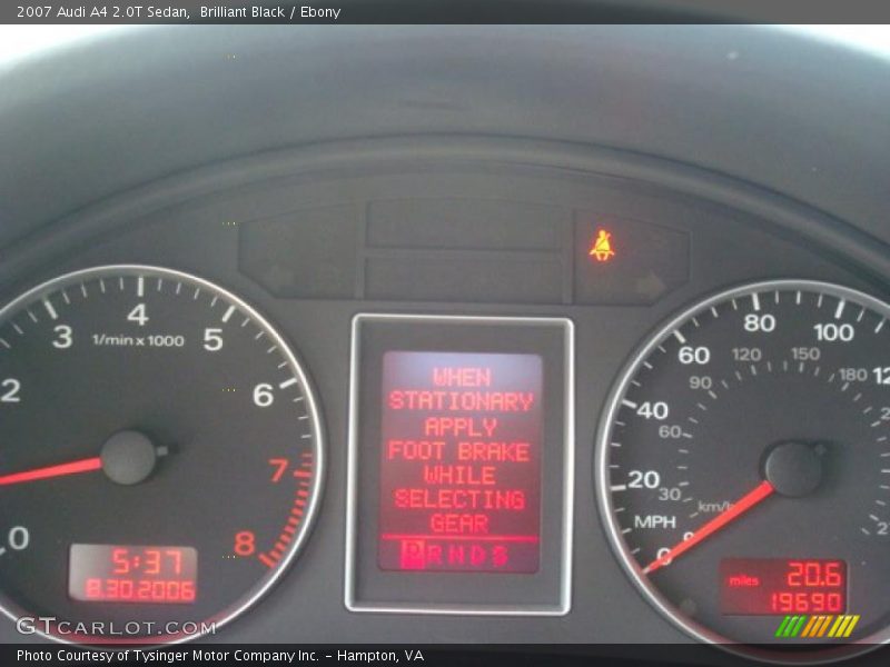 Brilliant Black / Ebony 2007 Audi A4 2.0T Sedan