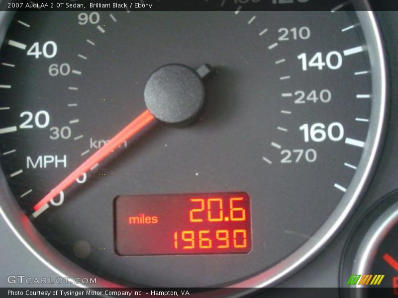 Brilliant Black / Ebony 2007 Audi A4 2.0T Sedan
