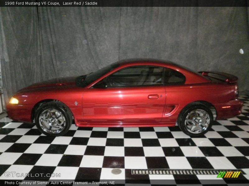 Laser Red / Saddle 1998 Ford Mustang V6 Coupe