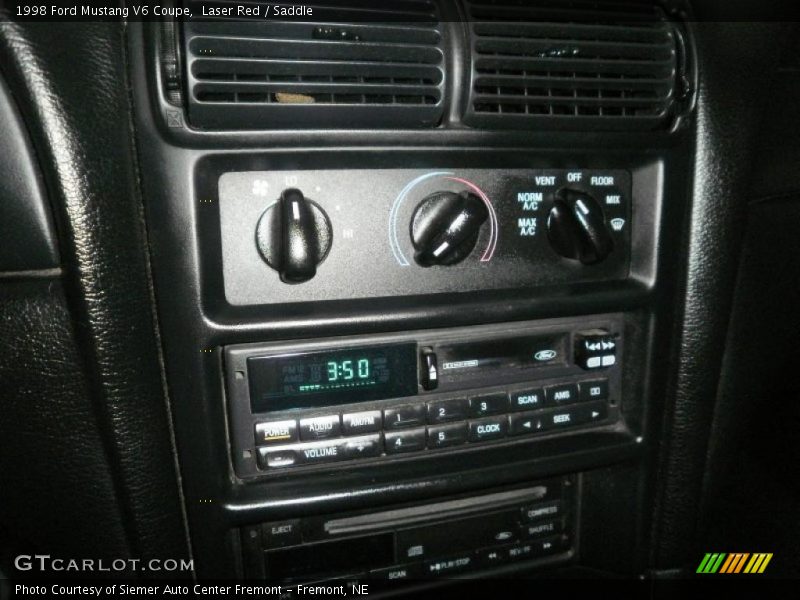 Laser Red / Saddle 1998 Ford Mustang V6 Coupe