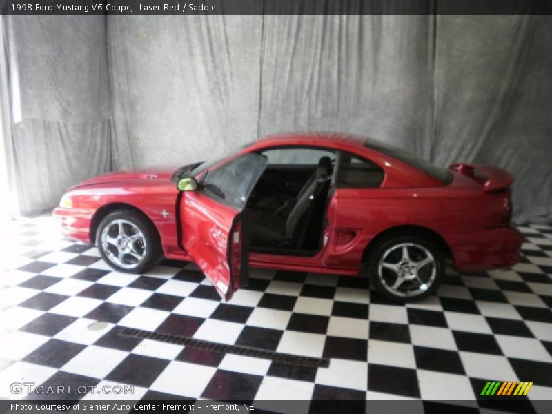 Laser Red / Saddle 1998 Ford Mustang V6 Coupe