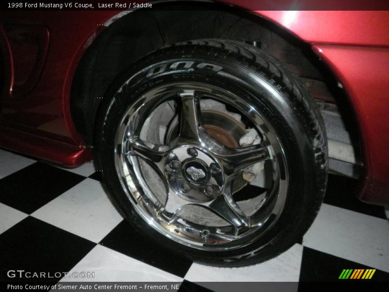 Laser Red / Saddle 1998 Ford Mustang V6 Coupe