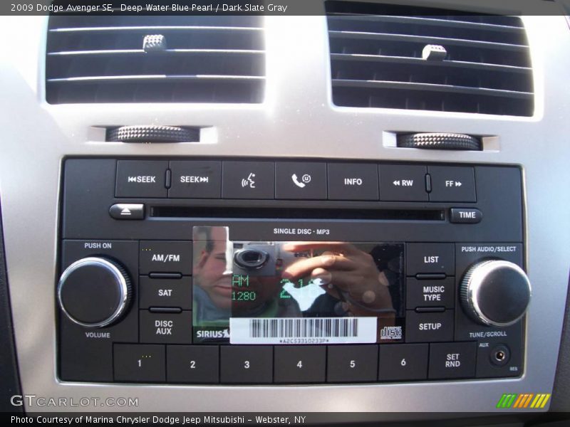 Deep Water Blue Pearl / Dark Slate Gray 2009 Dodge Avenger SE