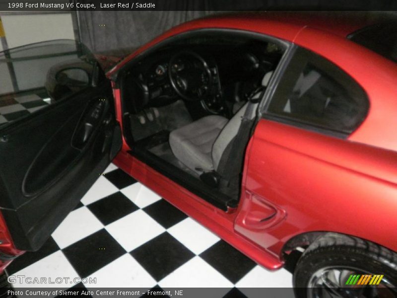 Laser Red / Saddle 1998 Ford Mustang V6 Coupe