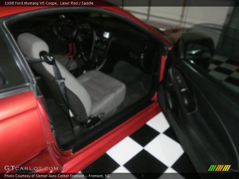 Laser Red / Saddle 1998 Ford Mustang V6 Coupe