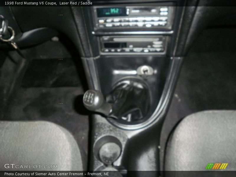 Laser Red / Saddle 1998 Ford Mustang V6 Coupe