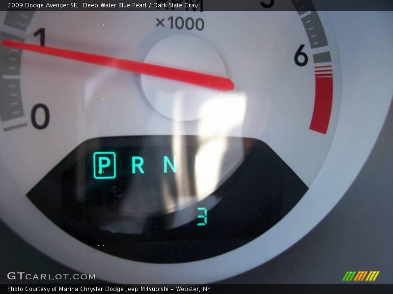 Deep Water Blue Pearl / Dark Slate Gray 2009 Dodge Avenger SE