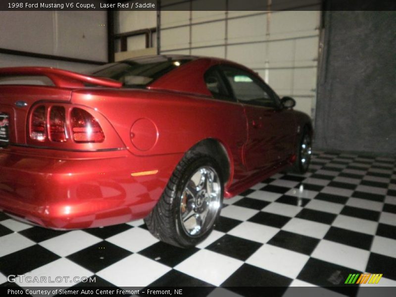 Laser Red / Saddle 1998 Ford Mustang V6 Coupe