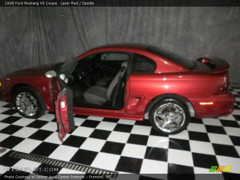 Laser Red / Saddle 1998 Ford Mustang V6 Coupe