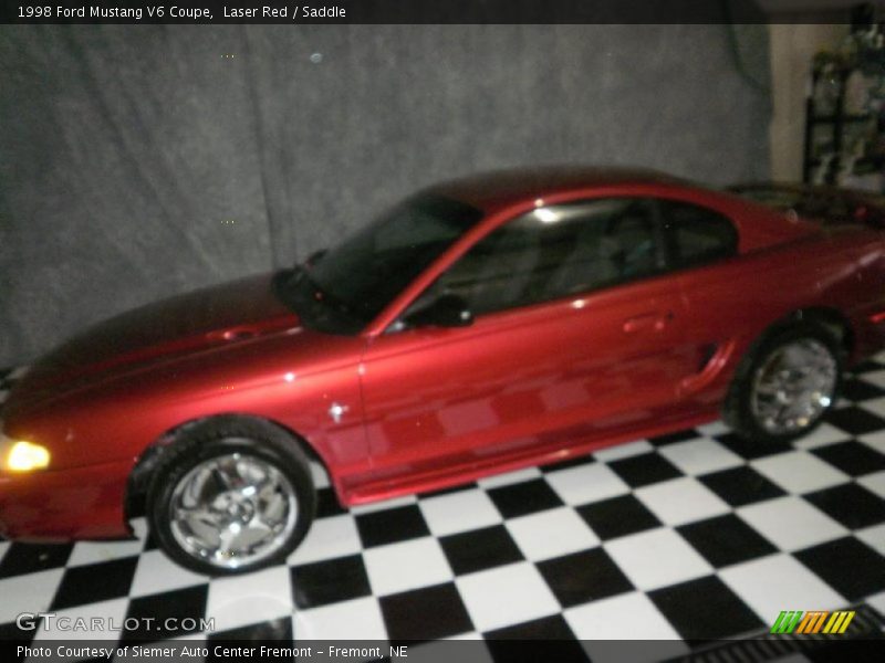 Laser Red / Saddle 1998 Ford Mustang V6 Coupe
