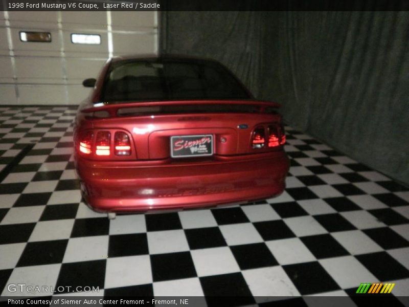 Laser Red / Saddle 1998 Ford Mustang V6 Coupe