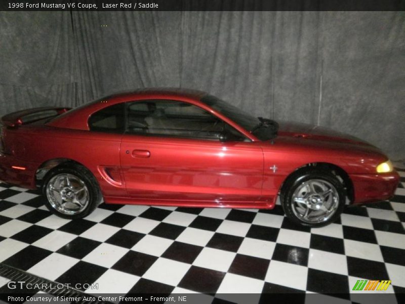 Laser Red / Saddle 1998 Ford Mustang V6 Coupe