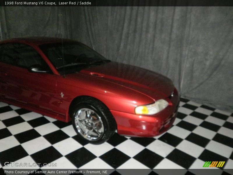 Laser Red / Saddle 1998 Ford Mustang V6 Coupe