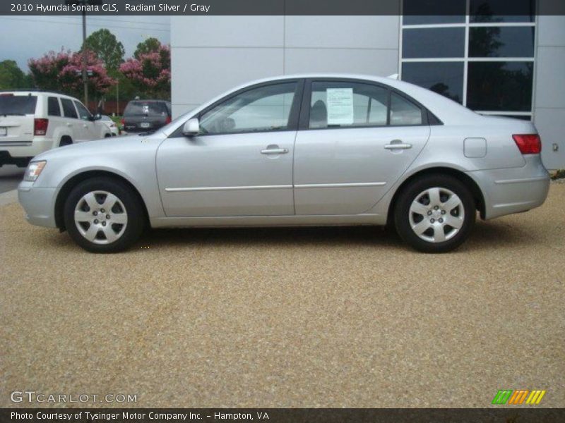 Radiant Silver / Gray 2010 Hyundai Sonata GLS
