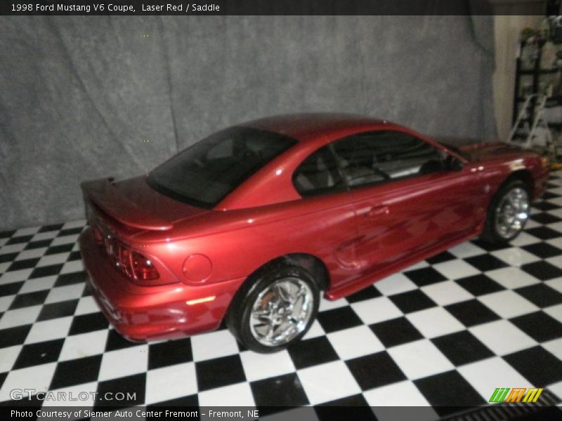 Laser Red / Saddle 1998 Ford Mustang V6 Coupe