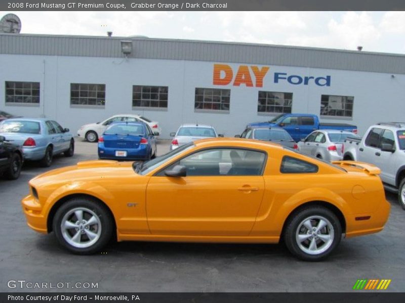 Grabber Orange / Dark Charcoal 2008 Ford Mustang GT Premium Coupe