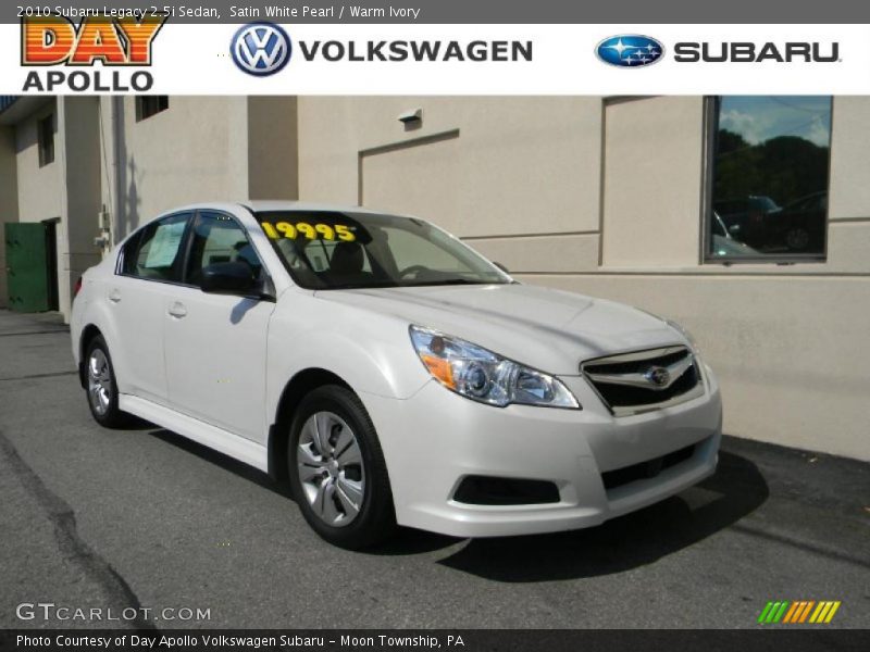 Satin White Pearl / Warm Ivory 2010 Subaru Legacy 2.5i Sedan