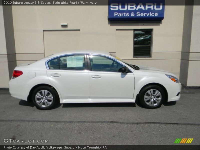 Satin White Pearl / Warm Ivory 2010 Subaru Legacy 2.5i Sedan