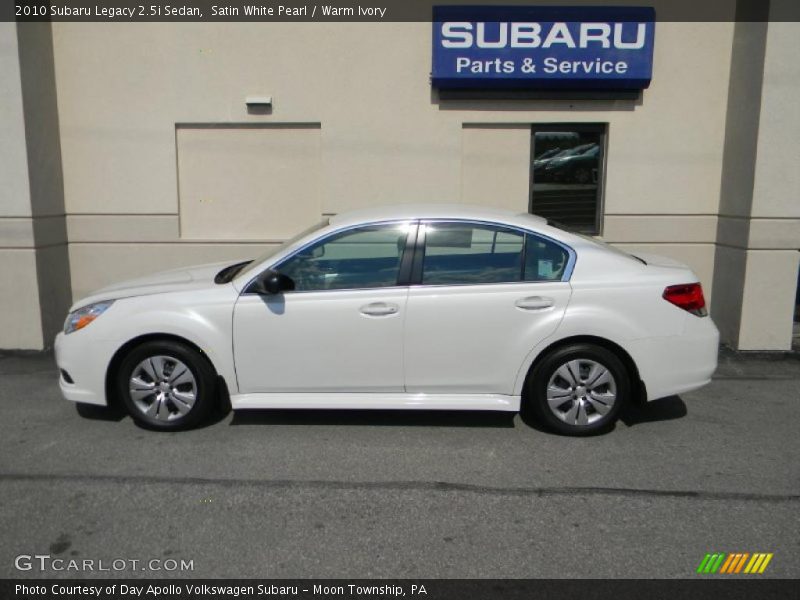 Satin White Pearl / Warm Ivory 2010 Subaru Legacy 2.5i Sedan