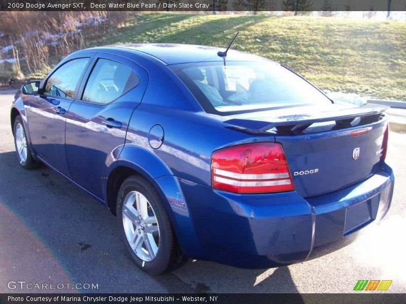 Deep Water Blue Pearl / Dark Slate Gray 2009 Dodge Avenger SXT