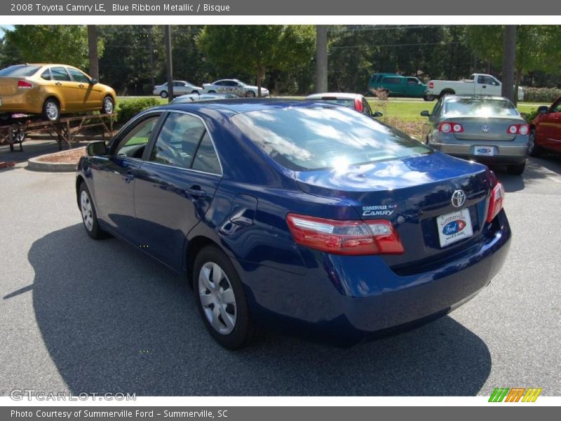 Blue Ribbon Metallic / Bisque 2008 Toyota Camry LE